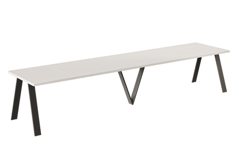 Ausziehbarer Esstisch "Lungo" 130-405cm (Kaschmir Beige) von Endo-Möbel bei coso-home