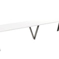 Ausziehbarer Esstisch "Lungo" 130-405cm (Weiß Hochglanz) von Endo-Möbel bei coso-home