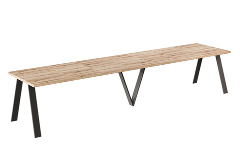 Ausziehbarer Esstisch "Lungo" 130-405cm (Eiche Evoke) von Endo-Möbel bei coso-home