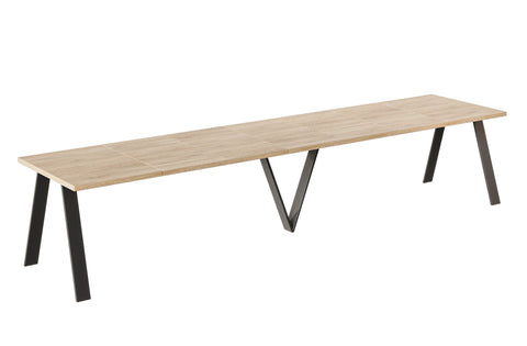 Ausziehbarer Esstisch "Lungo" 130-405cm (Eiche Cremona) von Endo-Möbel bei coso-home