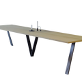 Ausziehbarer Esstisch "Lungo" 130-405cm (Eiche Natur) von Endo-Möbel bei coso-home
