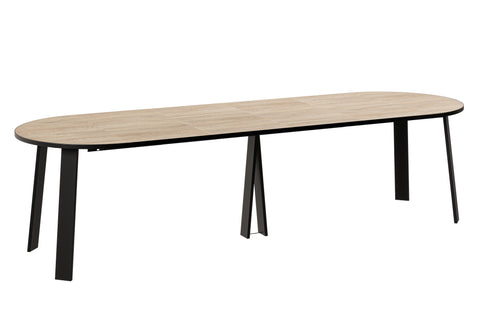 Ausziehbarer runder Esstisch "Mars" 100-312cm (Eiche Cremona) von Endo-Möbel bei coso-home