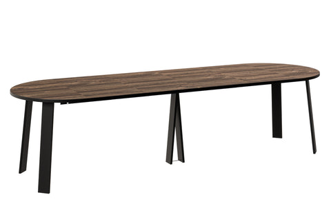 Ausziehbarer runder Esstisch "Mars" 100-312cm (Eiche Stirling) von Endo-Möbel bei coso-home