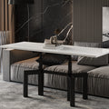 Couchtisch "Oliana" 110-170cm (Weiß Hochglanz) von Endo-Möbel bei coso-home