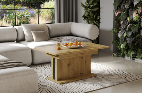 Couchtisch "Solaris" 110-170cm (Eiche Artisan) von Endo-Möbel bei coso-home