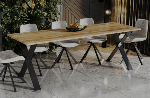 Ausziehbarer Esstisch "X" 130-210xm von Endo-Möbel bei coso-home