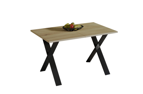 Ausziehbarer Esstisch "X" 130-210xm (Eiche Natur) von Endo-Möbel bei coso-home