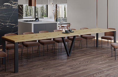 Ausziehbarer Esstisch "Titan" 130-405cm (Eiche Artisan) von Endo-Möbel bei coso-home