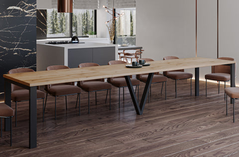 Ausziehbarer Esstisch "Titan" 130-405cm (Eiche Evoke) von Endo-Möbel bei coso-home
