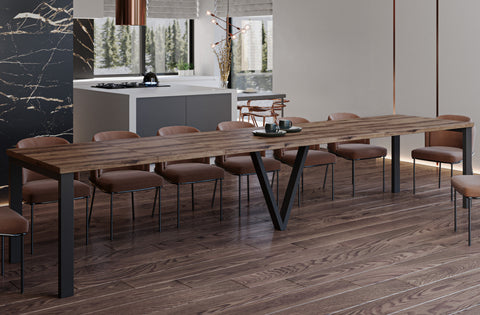 Ausziehbarer Esstisch "Titan" 130-405cm (Eiche Monastery) von Endo-Möbel bei coso-home