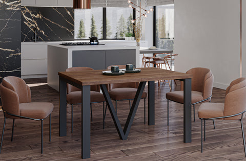 Ausziehbarer Esstisch "Titan" 130-405cm (Eiche Stirling) von Endo-Möbel bei coso-home