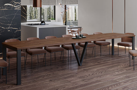 Ausziehbarer Esstisch "Titan" 130-405cm (Eiche Stirling) von Endo-Möbel bei coso-home