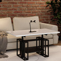 Couchtisch "Victoria" 110-170cm (Weiß Hochglanz) von Endo-Möbel bei coso-home