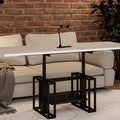 Couchtisch "Victoria" 110-170cm (Weiß Hochglanz) von Endo-Möbel bei coso-home