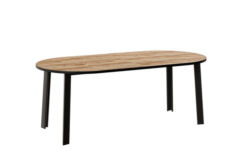 Ausziehbarer runder Esstisch "Wenus" 100-206cm (Eiche Craft Gold) von Endo-Möbel bei coso-home