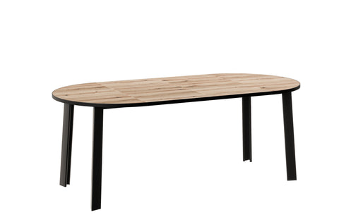 Ausziehbarer runder Esstisch "Wenus" 100-206cm (Eiche Evoke) von Endo-Möbel bei coso-home