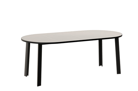 Ausziehbarer runder Esstisch "Wenus" 100-206cm (Kaschmir Beige) von Endo-Möbel bei coso-home