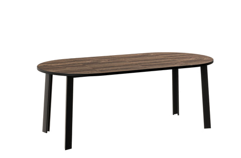 Ausziehbarer runder Esstisch "Wenus" 100-206cm (Eiche Stirling) von Endo-Möbel bei coso-home