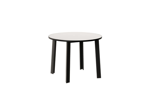 Ausziehbarer runder Esstisch "Wenus" 100-206cm (Weiß Hochglanz) von Endo-Möbel bei coso-home