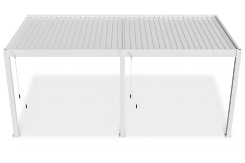 Gutroof Pergola "Elegance Wall" 3x6m - manuell, Wandmontage, Weiß von Gutroof bei coso-home