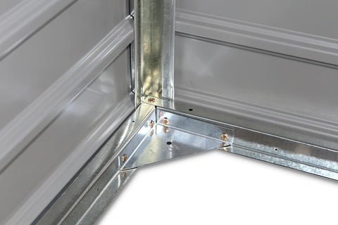 Hardmaister Metall Gerätehaus Hudson 277x255 cm Grau-Eiche 6.5 m² Gartenhaus