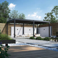 Gutroof Pergola "Deluxe" 3,6x6m - manuell, Aluminium, Anthrazit von Gutroof bei coso-home