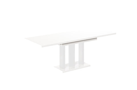 Ausziehbarer Esstisch "Appia White" 130-210cm (Weiß Hochglanz) von Endo-Möbel bei coso-home