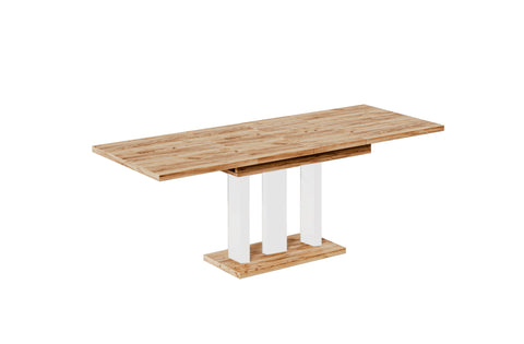 Ausziehbarer Esstisch "Appia White" 130-210cm (Eiche Craft Gold) von Endo-Möbel bei coso-home