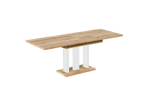 Ausziehbarer Esstisch "Appia White" 130-210cm (Eiche Wotan) von Endo-Möbel bei coso-home
