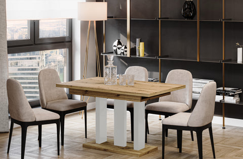 Ausziehbarer Esstisch "Appia White" 130-210cm (Eiche Artisan) von Endo-Möbel bei coso-home