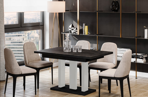 Ausziehbarer Esstisch "Appia White" 130-210cm (Beton Dunkel) von Endo-Möbel bei coso-home