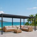 Gutroof Aluminium Pergola Deluxe 3,6 x 7,2 m Anthrazit mit Lamellendach