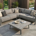 furrore Gartenlounge-Set "STELVIO CAFFE" Ecklounge Aluminium Rope - Anthrazit von furrore bei coso-home