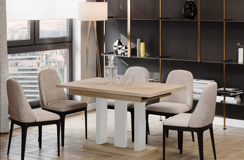 Ausziehbarer Esstisch "Appia White" 130-210cm (Eiche Cremona) von Endo-Möbel bei coso-home