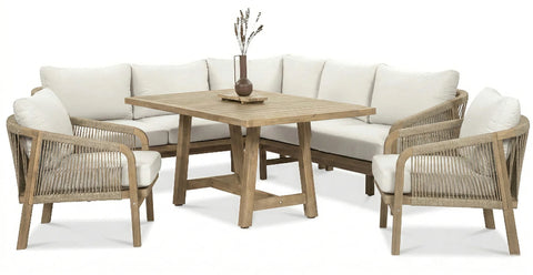 Furrore Gartenlounge MARIGOLD Dining 8-Sitzer mit Tisch & 2 Sesseln von FURRORE bei coso-home