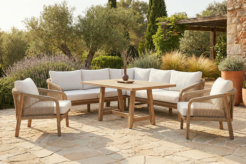 Furrore Gartenlounge MARIGOLD Dining 8-Sitzer mit Tisch & 2 Sesseln von FURRORE bei coso-home