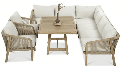 Furrore Gartenlounge MARIGOLD Dining 8-Sitzer mit Tisch & 2 Sesseln von FURRORE bei coso-home