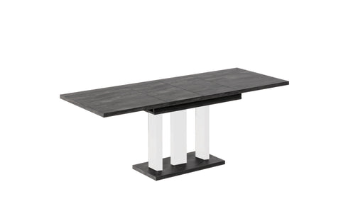 Ausziehbarer Esstisch "Appia White" 130-210cm (Beton Dunkel) von Endo-Möbel bei coso-home