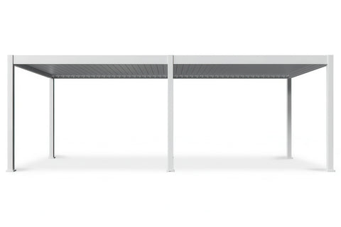 Gutroof Pergola "Deluxe" 3,6x7,2m - elektrisches Lamellendach, LED, Aluminium, Weiß von Gutroof bei coso-home