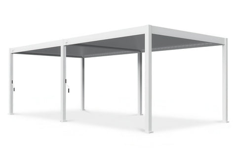 Gutroof Pergola "Deluxe" 3,6x7,2m - manuell, Aluminium, Weiß von Gutroof bei coso-home
