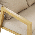 Bjorkka Gartenlounge-Set LOARA CAFFE Holz-Optik Stahl 4-tlg. Skandinavisch