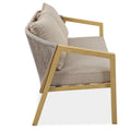 Bjorkka Gartenlounge-Set LOARA CAFFE Holz-Optik Stahl 4-tlg. Skandinavisch