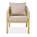 Bjorkka Gartenlounge-Set LOARA CAFFE Holz-Optik Stahl 4-tlg. Skandinavisch
