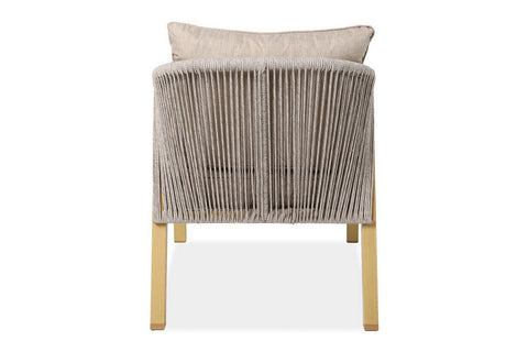 Bjorkka Gartenlounge-Set LOARA CAFFE Holz-Optik Stahl 4-tlg. Skandinavisch