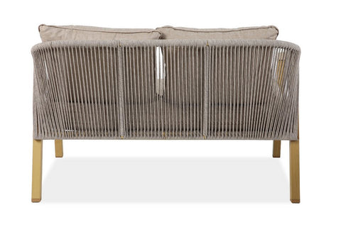 Bjorkka Gartenlounge-Set LOARA CAFFE Holz-Optik Stahl 4-tlg. Skandinavisch