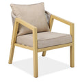 Bjorkka Gartenlounge-Set LOARA CAFFE Holz-Optik Stahl 4-tlg. Skandinavisch