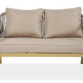 Bjorkka Gartenlounge-Set LOARA CAFFE Holz-Optik Stahl 4-tlg. Skandinavisch