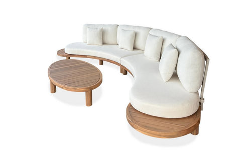 Bjorkka Gartenlounge-Set LUMIA CAFFE Akazienholz Beige 442x96cm
