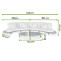 Bjorkka Gartenlounge-Set LUMIA CAFFE Akazienholz Beige 442x96cm