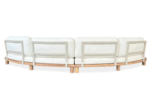 Bjorkka Gartenlounge-Set LUMIA CAFFE Akazienholz Beige 442x96cm